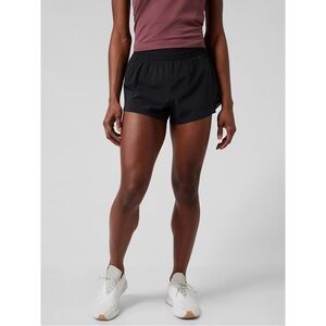 Athleta Hustle 3” Running Shorts Black Built In Shorts Size M